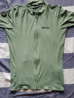 Santini Green Cycling Jersey From Tour De France